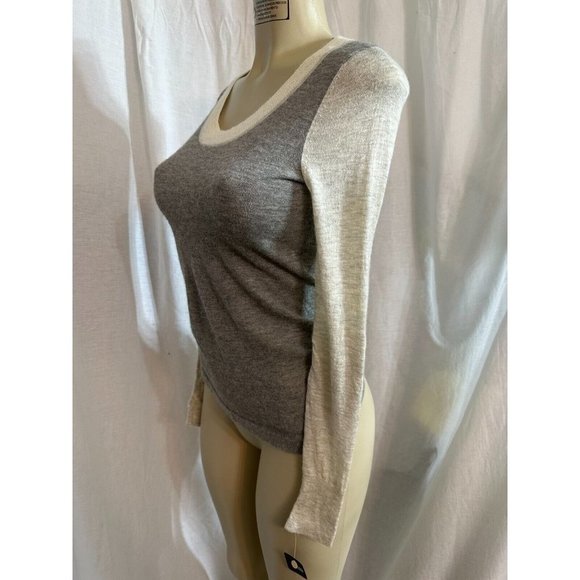 Banana Republic Gray Beige Elbow Patch Sweater Alpaca Wool Blend Size XS #1402 - Picture 9 of 13